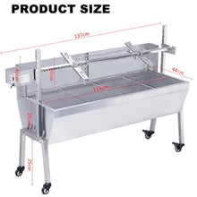 TT-YEL Stainless Steel Electric Barbecue Grill, Multi-Functional Whole Lamb Grill, with Windshield and Barbecue Fork, Can Be Used by 10-15 People, Large Capacity Barbecue Grill
