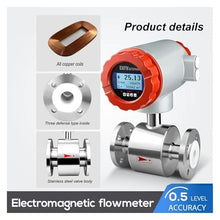 Water Flow Meter, Wastewater Seawater Acid High Accuracy Milk Magnetic Flowmeter Digital Water Electromagnetic Flow Meter,for Outdoor Garden Hose Watering(DN20)