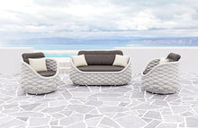 Zuo Coral Reef Loveseat Gray, Gray Sofa, Modern Style, Patio Furniture, Outdoor Fabric, Seats up to 2, Aluminum, Outdoor Living, 63.4" W x 33.1" D x 33.9" H, Non-Stackable