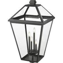 Z-Lite 579PHXLXR-BK Talbot Outdoor Post, 4-Light 240 Total Watts, Black