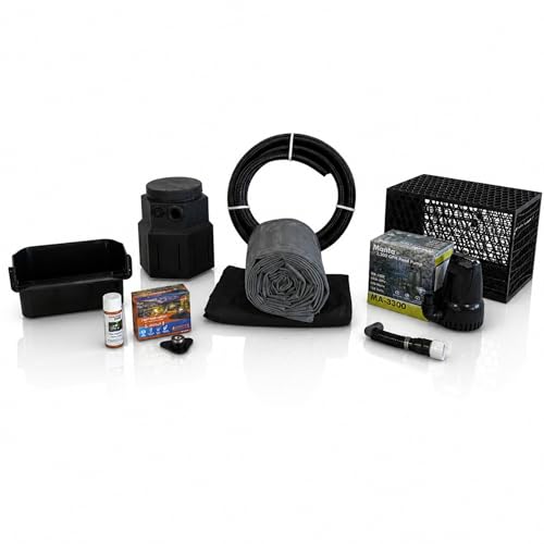 Complete 3300 GPH Pond Free Kit MatrixBlox 10 x 20 Ft EPDM Liner