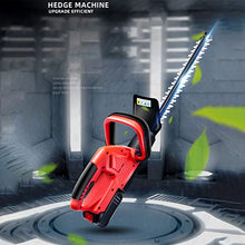 21v Hedge Trimmer Cordless Machine Lithium Battery Hedge Trimmer Dual-Action Blade Electric Gardening Tool for Bush Lawn and Garden