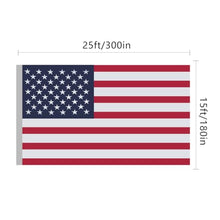 EMBROID Large American flag for outside 15x25 Ft Embroidered Brass Grommets
