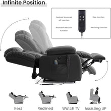 KTYUERGHK Infinite Position Power Lift Recliner Chair with Massage Heat