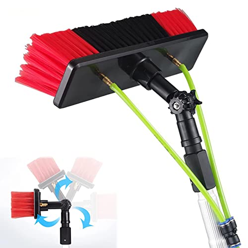 Cleaning Kit, Solar Cleaning Brush, Solar Panel Cleaning Tool, Water Spray Glass Cleaning Brush Extension Washing Rod/30Cm Brush Head/6M Rod