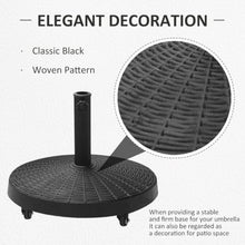 OROTLECT 20.5" Heavy Duty Umbrella Stand, 50 Lbs. Base For 1.5" Or 2" Poles, Patio Market Stand For Deck, Black