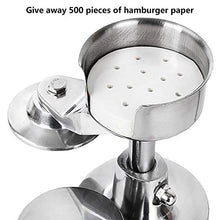 Dntum Commercial Hamburger Patty Maker Burger Forming Machine Home Large Manual Beef Meat Forming Processor Stainless Steel Grill Burger Press Tool with 500Pcs Papers,L