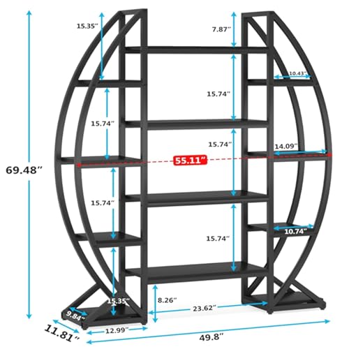 Amgalers 12-Shelf Half-Moon Large Capacity Plant Stand, Multi-Purpose Plant Stand for Home Balcony Garden Patio