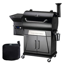 Z GRILLS Pellet Grill Smoker with PID 2.0 Controller, 700 Cooking Area, Meat Probes, Rain Cover Black