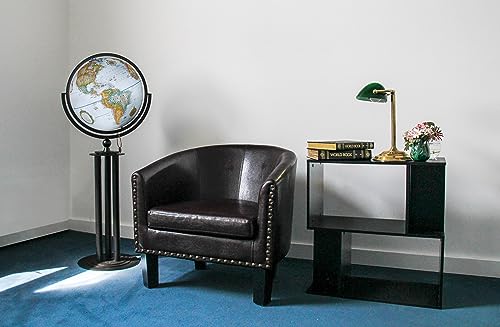 Replogle Florence 16" Diameter Globe Blue Ocean with Raised Relief and Black Metal Stand