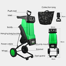 Eoweiot Electric Wood Leaf Branch Chipper Shredder 2400W Leaf Mulcher, Max.40mm Cutting Capacity 30M Power line