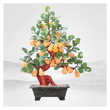 YXIANG56Q Fake Plants Artificial Bonsai Jade Carving Jade Gourd Bonsai Desk Display Fengshui Town House Lucky Ornaments for Home, Office Bonsai Ornaments Bonsai Tree(Large)