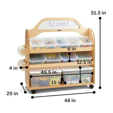 Jonti-Craft STEAM Multimedia Cart Natural Wood