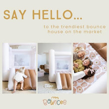 Bouncee Bloom Toddler Bounce House with Slide Blush/Floral/Camel