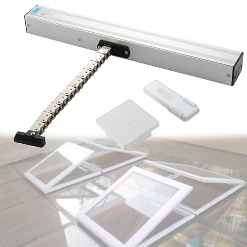 iumLeap Electric Window Opener - Home Window Hardware Automatic Opener/Closer, Built-in 300-1000mm Stroke Chain Type Window Opener Actuators, 700mm