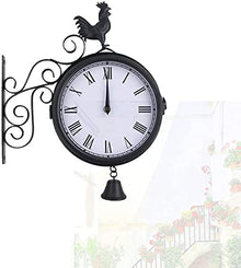 ERTTGWGF Vintage Double Sided,Outdoor Double-Sided 360 Degree Rotate Antique for Indoor Living Room Bedroom Wall Decoration