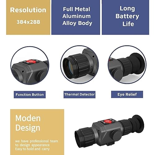 GOYOJO Night Vision Monocular Thermal Imager Scope Sight for Hunting Black