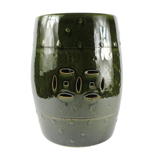 Ceramic Garden Stool Decorative Garden Stools Ebony Glazed Porcelain Pier Porcelain Stool Home Ceramic Stool Drum Stool Balcony Stool Porcelain Pier Monochrome Embroidery Stool Garden Stool Ceramic