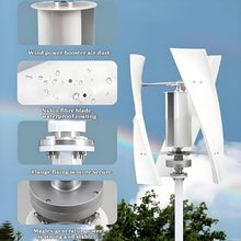 Wind Turbine Generator Kit, 10000W 12000W Portable Vertical Helix Wind Power Turbine Generator, 3 Blade Wind Generator Kit with Charge Controller for Marine RV Home Industrial Energy 10000W-220V