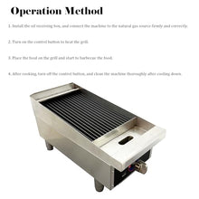 JARYANNIX Commercial Gas-Fired Broiler, Stainless Steel Desktop Grilled Steak Machine for Smokeless BBQ, Quick Heating Tabletop Grill (43x30x39cm)