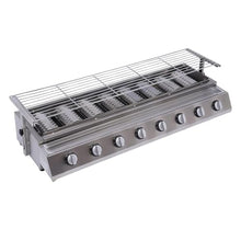Commercial LPG Gas BBQ Grill,40in Portable Gas Barbecue Griddle,with 8 Burners, for Parties, Backyard Gatherings, Camping