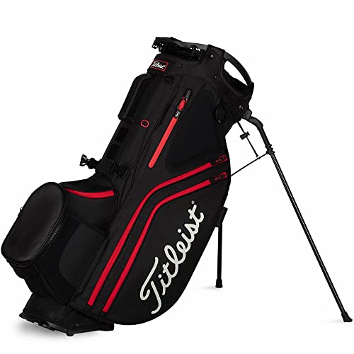 Titleist Hybrid 14 Golf Bag Black/Black/Red
