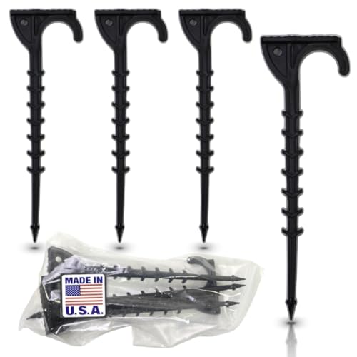 USA Made - Heavy Duty 9" Reinforced Irrigation PVC Pipe Hold Stake - Replaces Rebar J Hooks for 1/2", 3/4" & 1" PVC Pipe & Drip Tubing Landscape Stakes (250, Black)