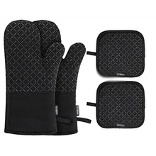 UOHLCX HBJWOV Set Of Oven Mitt And Heat Resistant Pot Holder Pad Protective Gloves The Goods For Kitchen