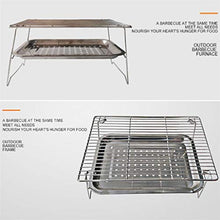 3 Pieces Barbecue Grill Stainless Steel Accessories Kitchen Tools Picnic Portable Foldable Household Accessories for Outdoor Use
