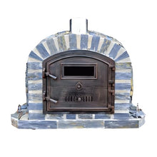 Authentic Pizza Ovens Lisboa Stone Premium Wood-Fired Pizza Oven, Handmade in Portugal, Triple-Insulated Brick Oven, Rotisserie-Capable, Dutch Door with View Window, Thermometer & Baking Dish Included
