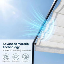 FENGZEQUAN Sun Shade Sail Retractable Wave Pergola Shade Cloth Outdoor Garden Patio Sunscreen Awning Canopy 95% UV Block with Rope for Outdoors Garden Patio(W2*L11m/W6.56*L36.09ft)