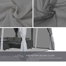 Grand Patio 13'x20' Gray Gazebo with Double Vent Canopy, Privacy Curtains, and Netting