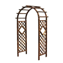 Wood Garden Arbor Wedding Arch, Orange Outdoor Pergola for Climbing Plants, Roses, Vines, Trellis for Patio Garden Decoration(140cm)