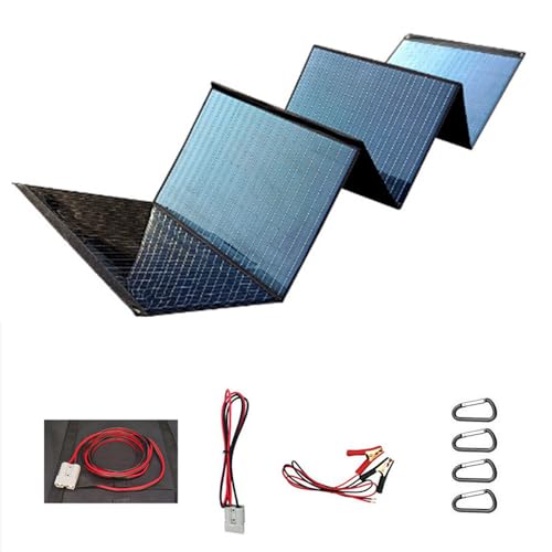 400W Foldable Portable Solar Panel, Monocrystalline Silicon Panel, Waterproof, with Power Cord, Suitable for Traveling and Camping Families,400W