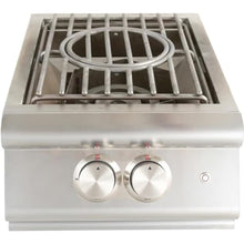 Blaze Built-in Natural Gas High Performance Power Burner with Wok Ring and Stainless Steel Lid - 60,000 BTU Dual Ring Burner