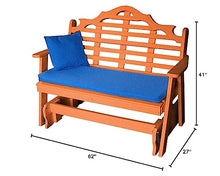 A & L Furniture Co. Marlboro Recycled Plastic 5ft Glider Chair Al Orange