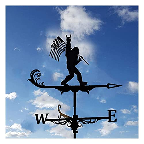 Dog Weathervane Roofs Weather Vane for Outdoor Lawns Housetion Wind Vane with Coating Steel Garden Ornament D-32 35 9 cm (32 x 35 x 9 cm)