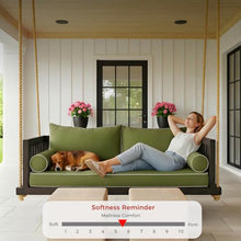 IYTFNSDLE Olefin Twin Outdoor Mattress Package Daybed Cushion Set，Twin Size Porch Swing Bed 6inch Mattress，Waterproof Cushion Package for Daybeds (Olive Green, 75 * 39 * 6in)