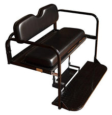 Performance Plus Carts EZGO TXT Golf Cart Flip Folding Rear Seat Kit Black