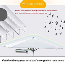 RWGOVLU Sun Parasol Umbrella Garden Outdoor Patio Balcony Round Wall Mounted Cantilever Parasol with Aluminium Frame, Telescopic Tilting Sunshade Umbrella