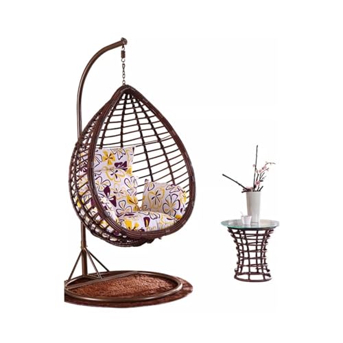 XJOYSL7921 Rattan Chair Balcony Chairs Swings Household Indoor Swings Hammocks Outdoor Single Person Rocking Chairs Modern Accent Chair for Living Room
