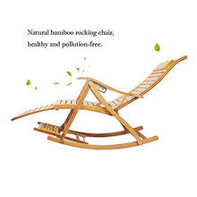 MHJKHG Recliners Rocking Chair Folding Armchair Rocker Deck Recliner Sunloungers Seat Bamboo