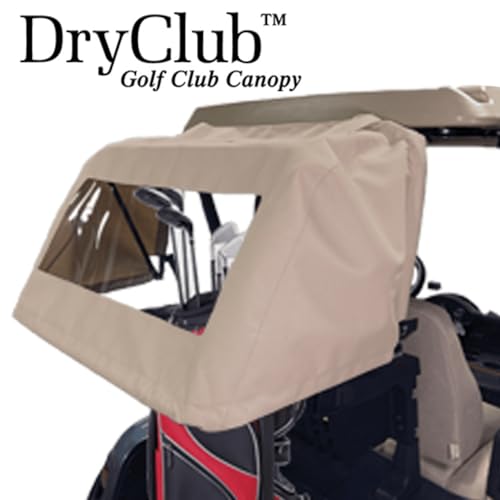 DOORWORKS GOLF CART ENCLOSURES Golf Cart Club Cover - DryClub Canopy in Sunbrella Black