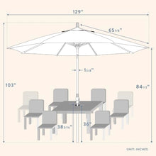 California Umbrella 10-Year Protection 11-Ft Outdoor Patio Umbrella, Pacifica Fade-Resistant Fabric, Crank Lift, 8-Rib Aluminum Frame, Bronze Pole, Natural
