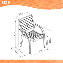 Urban Elements Santorini 7-Piece Oval Patio Furniture Set | 100% Certified Teak Table and Teak Finish Chairs | Backyard Furniture, Oval Outdoor Dining Set