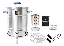 JBarrel Smoker Mini Baby Stainless Steel Vertical Charcoal Smoker, Mini