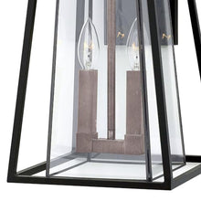Hinkley Walker Two Light Medium Outdoor Wall Mount, Black