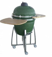 JOSOGO 21 Inch Ceramic Charcoal Smoker BBQ Grill, Outdoor Round Ceramic Grill for Backyard Patio Home Party Cooking(White)