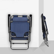HYUIO Oversized Reclining Chair with Cotton Cushion for Garden Outdoor Patio Sun Loungers Bed Recliner Folding Gravity Lounge Chair (Loading up to 280kg with Head Pillow)