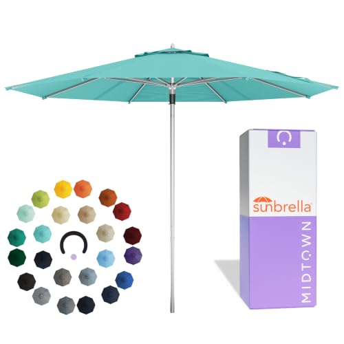 Midtown Umbrellas Push and Pop - 8 Ft Patio Umbrella, Aruba Canopy